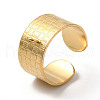 Ion Plating(IP) 304 Stainless Steel Open Cuff Ring for Women RJEW-A021-01G-3