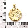 Rack Plating Brass Micro Pave Cubic Zirconia Pendants KK-L226-051G-06-3