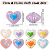 SOFPLATE 32Pcs 8 Colors Freehand UV Plating Acrylic Beads FIND-SP0002-76-2