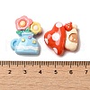 Flower/Mushrooom/Cactus Spring Garden Opaque Resin Decoden Cabochons CRES-B019-09-3