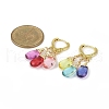 Gradient Color Baking Paint Transparent Glass Dangle Hoop Earrings EJEW-JE06360-4