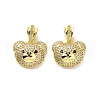 Clear & Black Cubic Zirconia Pendants KK-G446-10G-2