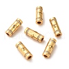 Brass Micro Pave Clear Cubic Zirconia Tube Beads ZIRC-P086-04G-1