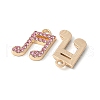 Alloy Rhinestone Pendants PALLOY-E775-04G-2