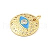 Rack Plating Brass Micro Pave Cubic Zirconia Pendants KK-P277-26G-3
