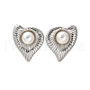 Heart 304 Stainless Steel Stud Earrings EJEW-L287-064P-1