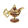 Alloy Enamel Tea Pot Home Display Decoration DJEW-Z010-01G-03-2