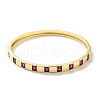 Brass Pave Medium Violet Red Glass Hinged Bangles for Women BJEW-Z061-08A-2