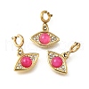 Eye 304 Stainless Steel Rhinestone Pendant Decorations STAS-H202-19G-1