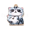 Alloy Enamel Pendants ENAM-M060-01KCG-01-1