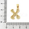 Brass Micro Pave Cubic Zirconia Pendants ZIRC-C012-01G-24-3