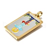Tarot 304 Stainless Steel Enamel Pendants STAS-M119-07O-G-3