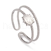 Non-Tarnish 304 Stainless Steel Cuff Rings RJEW-G285-66P-1