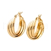 Ion Plating(IP) 304 Stainless Steel Hoop Earrings for Women EJEW-P279-34G-1