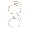 2Pcs 2 Colors 304 Stainless Steel Singapore Chain Slider Bracelet Making AJEW-JB01328-1
