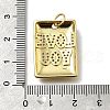 Brass Micro Pave Cubic Zirconia Pendants KK-C090-44G-02-3