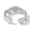 304 Stainless Steel Open Cuff Ring for Women RJEW-F166-08P-02-3