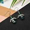 Electroplate Glass Dangle Earrings EJEW-JE04319-4