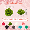 AHADERMAKER 64Pcs 8 Colors Synthetic Coral 3D Flower Rose Beads CORA-GA0001-02-2
