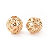 Brass Hollow Beads KK-E046-04C-G-3