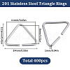 SUNNYCLUE 201 Stainless Steel Triangle Linking Ring STAS-SC0006-23A-2