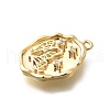 Brass Micro Pave Cubic Zirconia Pendants KK-Q035-16C-G-2