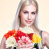 WADORN 15Pcs 5 Colors Cloth & Flocking Artificial Chrysanthemum Flower FIND-WR0001-79-6