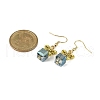 3 Pairs 3 Colors Alloy & Glass Dangle Earrings EJEW-JE06361-5