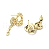 Rack Plating Brass Micro Pave Cubic Zirconia Stud Earring EJEW-C086-01G-2