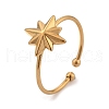 Star 304 Stainless Steel Open Cuff Ring for Women RJEW-M049-03G-4