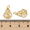 Brass Pave Natural Shell Mermaid Charms with Jump Rings KK-P283-10G-3