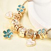 Alloy Enamel European Beads Charm Bracelets BJEW-F495-02G-5