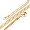 3mm Stainless Steel Flat Snake Chain Necklaces for Men Women NJEW-G160-03LG-4