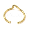 Rack Plating Brass Wave Open Cuff Rings RJEW-C081-05G-3