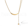 Stainless Steel Curved Bar Pendant Necklaces PW-WG4C5A2-01-1