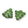 Christmas Tree Polymer Clay Rhinestone Beads CLAY-NH0001-14F-2