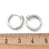 Brass Clear Cubic Zirconia Hoop Earrings EJEW-Q014-19P-3