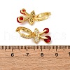 Brass Micro Pave Cubic Zirconia Hoop Earrings EJEW-D322-11G-02-5