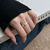 925 Sterling Silver Triple Criss Cross Finger Ring for Women RJEW-M164-04-6