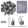 Beebeecraft 20Pcs Natural Snowflake Obsidian Pendants G-BBC0001-50A-2