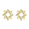 925 Sterling Silver Micro Pave Cubic Zirconia Stud Earrings for Women EJEW-P231-81G-1