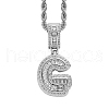 Brass Micro Pave Cubic Zirconia Pendants PW-WG3207D-14-1
