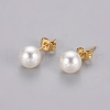 Plastic Imitation Pearl Stud Earrings STAS-D0001-03-G-1