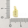 Letter Brass Micro Pave Clear Cubic Zirconia Pendants KK-K354-06G-B-3