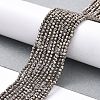 Electroplate Glass Beads Strands X-GLAA-H021-01A-FP12-3
