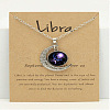 Alloy Pave Glass Moon Constellation Pendant Necklaces for Women FS-WG3B9B3-07-1