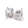 Rhodium Plated 925 Sterling Silver Peg Bails STER-D035-47P-10-3