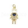 Brass Micro Pave Cubic Zirconia Pendants KK-Z100-19G-01-1