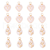 DICOSMETIC 16Pcs 2 Style Natural Rose Quartz Pendants G-DC0001-08-1