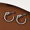 304 Stainless Steel knot Stud Earrings EJEW-S272-04P-1
